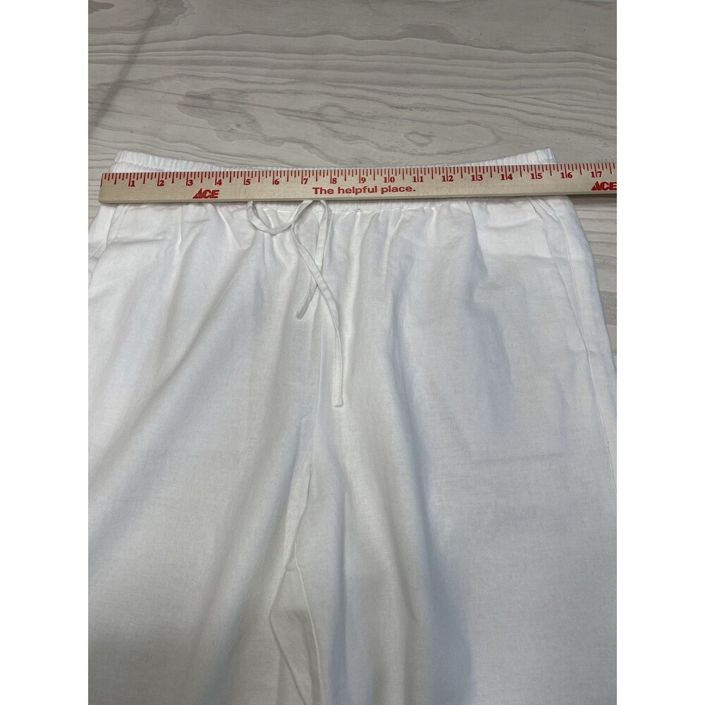 J.Crew Factory Linen-blend slim wide-leg drawstring pant NWT Size 10 - Picture 7 of 12
